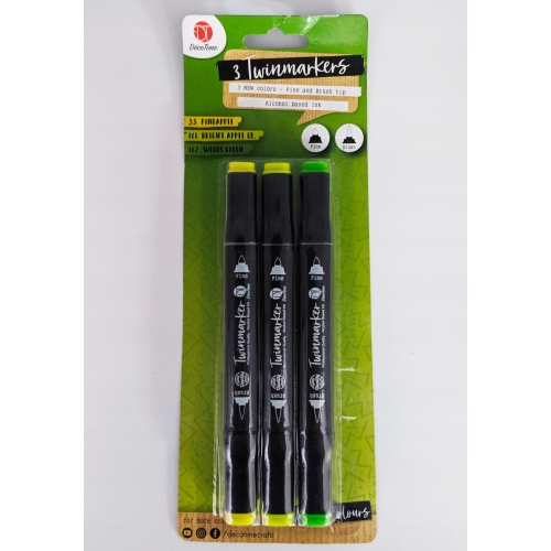 PISAKI MARKERY PODWÓJNE ALKOHOLOWE TWINMARKERS 3 Sztuki 33 162