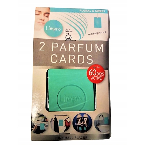 ZAWIESZKA KARTA PERFUMOWANA DO AUTA SZAFY ZAPACH mięta FLORAL-SWEET Limpro