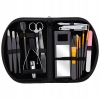 ZESTAW DO MANICURE pedicure + pędzelki do makijażu w ETUI 18 ELEMENTÓW