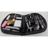 ZESTAW DO MANICURE pedicure + pędzelki do makijażu w ETUI 18 ELEMENTÓW