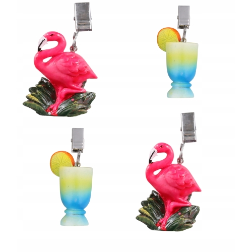 Obciążniki ciężarki klipsy do obrusu 4 sztuki FLAMING DRINK