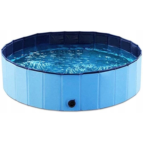 DUŻY BASEN DLA PSA DZIECI ZWIERZĄT SKŁADANY rozporowy SOLIDNY 120 x 30 BLUE