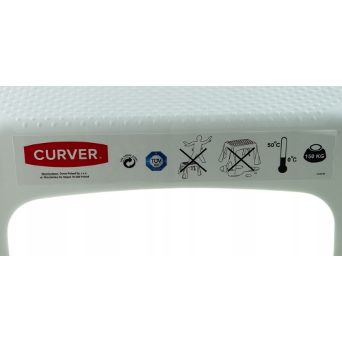 STOPIEŃ SCHODEK PRZYCZEPA STABILNY CURVER BIAŁY wys. 43,7 x 33,7 x 19,9 cm