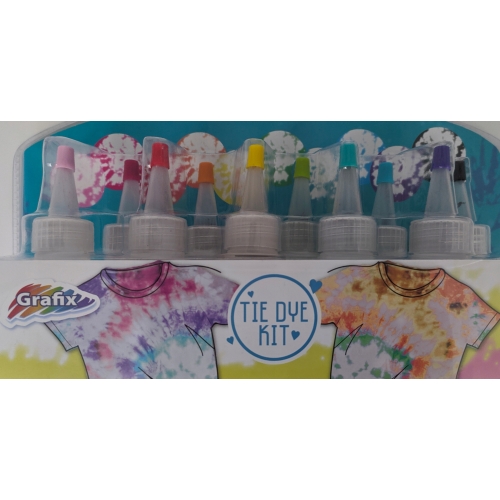 FARBY BARWNIKI DO FARBOWANIA UBRAŃ 10 KOLORÓW TIE DYE KIT DIY 92