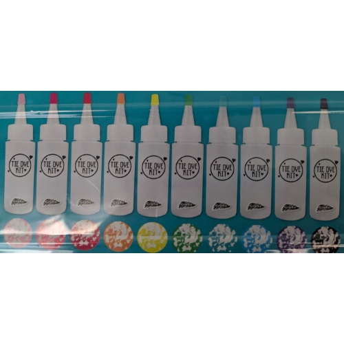 FARBY BARWNIKI DO FARBOWANIA UBRAŃ 10 KOLORÓW TIE DYE KIT DIY 92