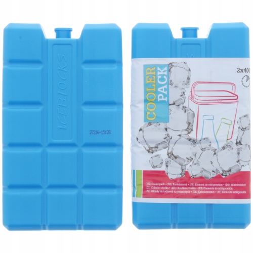 WKŁADY CHŁODZĄCE DO LODÓWKI TURYSTYCZNEJ NIEBIESKIE W ZESTAWIE 2 x 400 ml