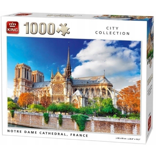 PUZZLE KING KATEDRA NOTRE DAME 1000 el 68 x 49 609 PREZENT