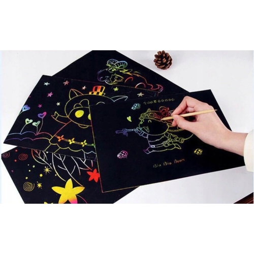 MAGICZNY ZESTAW ZDRAPKA WYDRAPYWANKA MIX 4 BLOKI ZESTAW Rainbow Art