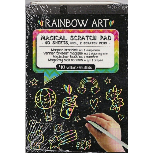 MAGICZNE BLOKI WYDRAPYWANKA ZDRAPKA HOLO + RAINBOW ART 2 BLOKI zestaw