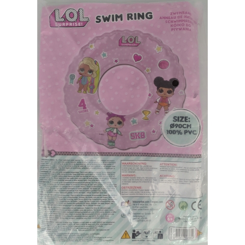 L.O.L. SURPRISE KÓŁKO DO PŁYWANIA BASENOWE 90 cm PVC róż 52