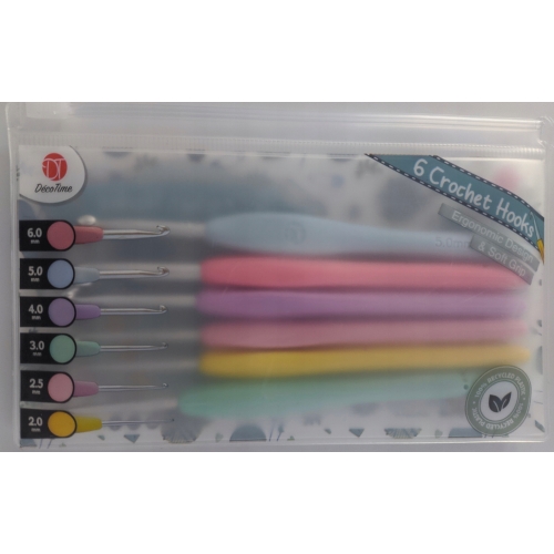ZESTAW 6 SZYDEŁEK W ETUI 2.0 2.5 3.0 4.0 5.0 6.0 DECOTIME Różne kolory