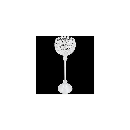 KRYSZTAŁOWY ŚWIECZNIK NA PODGRZEWACZE GLAMOUR DEKORACJA HOME 36,5CM 895