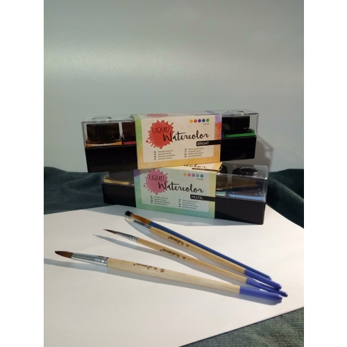 AKWARELE W PŁYNIE ZESTAW 5 X 30 ML PASTELOWE AVEC 034