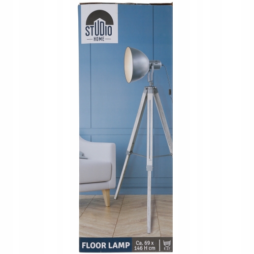 Nowoczesna Lampa Podłogowa Action Studio Home 69 x 146 cm LOFT Drewno