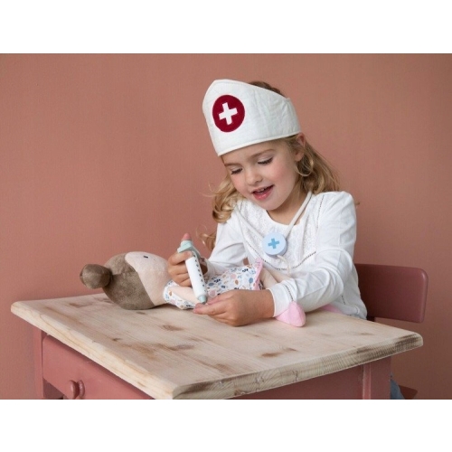 KLOCKI EDUKACYJNE firma MINI MATTERS MAŁY LEKARZ DOKTOR AKCESORIA DREWNIANE