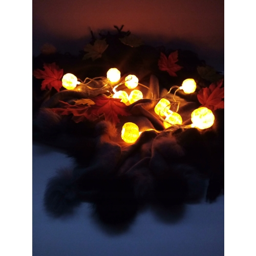 DYNIE 10 X LED GIRLANDA SUPER JESIEŃ HALLOWEN 30cm na baterie dekoracja 80