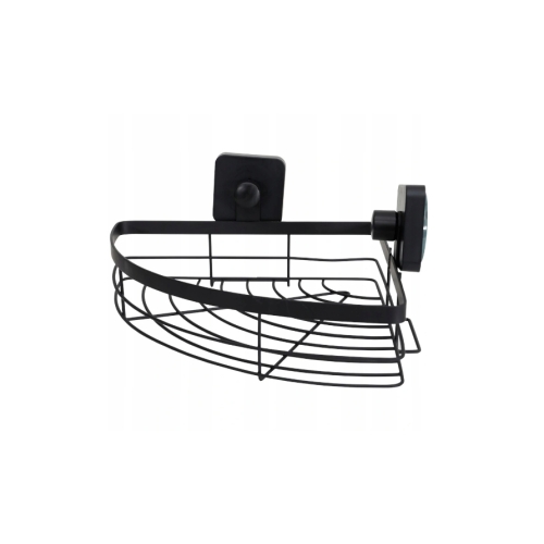 PÓŁKA KOSZYK NAROŻNY POD PRYSZNIC ŁAZIENKOWY 220x60x60mm czarna 733