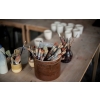 PĘDZLE ZESTAW 4 SZT PASTELOWE RÓŻNE RODZAJE KOLORY PAINT BRUSH SET 909