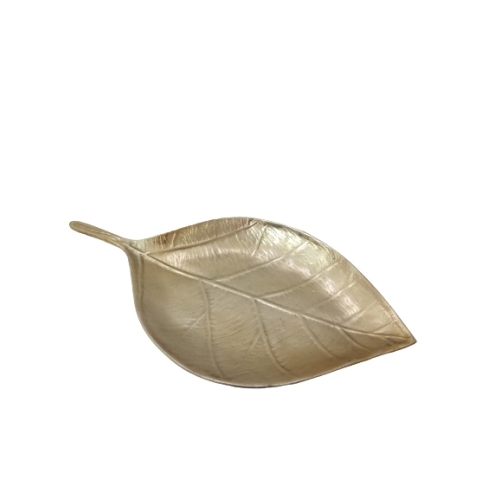 PATERA TALERZ TACA DEKORACJA DUŻY LIŚĆ REALNY CZARNY NA PREZENT 44 X 23 CM