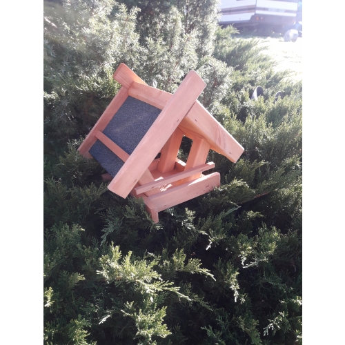 DOMEK DLA PTAKÓW DREWNIANY BUDKA LĘGOWA OZDOBNA wym. 14.5x14x5x23cm XL