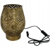 LAMPA STOŁOWA METALOWA AŻUROWA ZŁOTA GLAMOUR LM DESIGN LUMERO 927