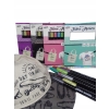 MARKERY DO MALOWANIA TKANIN KOLORY METALICZNE 10 SZT CRAFT UNIVERSE PINK