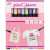 MARKERY DO MALOWANIA TKANIN KOLORY METALICZNE 10 SZT CRAFT UNIVERSE PINK