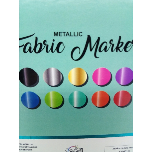 MARKERY DO MALOWANIA TKANIN KOLORY METALICZNE 10 SZT CRAFT UNIVERSE PINK
