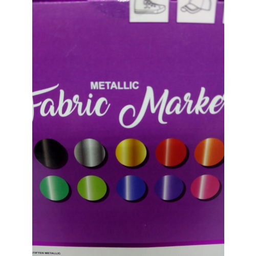 MARKERY DO MALOWANIA TKANIN KOLORY METALICZNE 10 SZT CRAFT UNIVERSE PINK
