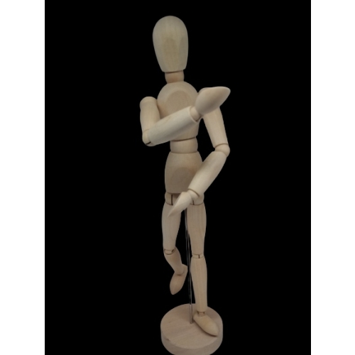 MANEKIN DREWNIANY DO SZKICU RYSUNKU FIGURKA wym. 7x7x35 cm Dekoracja Ozdoba