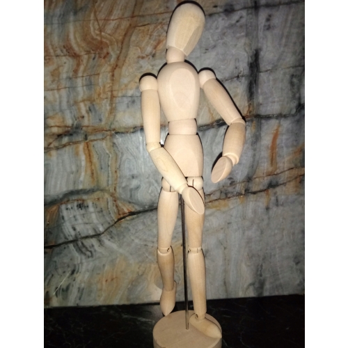 MANEKIN DREWNIANY DO SZKICU RYSUNKU FIGURKA wym. 7x7x35 cm Dekoracja Ozdoba