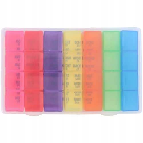 POJEMNIK ORGANIZER NA TABLETKI LEKI 17.5 x 10.5 cm