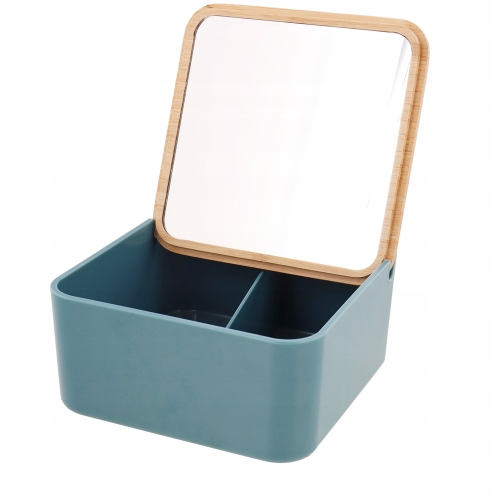 KUBEK KUBECZEK NA SZCZOTECZKI PLASTIKOWY CZARNY POJEMNIK BAMBUS ORGANIZER