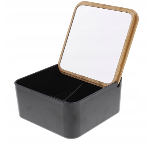 KUBEK KUBECZEK NA SZCZOTECZKI PLASTIKOWY BIAŁY POJEMNIK BAMBUS ORGANIZER