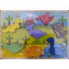 DREWNIANE PUZZLE XL KLOCKI 7 EL DINOZAURY MM 53 7elementów układanki