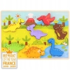 DREWNIANE PUZZLE XL KLOCKI 7 EL DINOZAURY MM 53 7elementów układanki