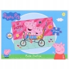 PUZZLE Nickelodeon 24 SZT ŚWINKA PEPPA PIG 24 X 17 CM ROWEROWY RAJD