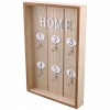 SZAFKA SKRZYNKA NA KLUCZE OTWARTA 6 HACZYKÓW CZARNA HOME DREWNO 30X20X3,7CM