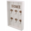 SZAFKA SKRZYNKA NA KLUCZE OTWARTA 6 HACZYKÓW CZARNA HOME DREWNO 30X20X3,7CM