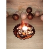 PIĘKNA TACA PATERA METALOWA OKRĄGŁA WZÓR GLAMOUR ZŁOTA 15x15cm