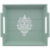 PIĘKNA TACA PATERA METALOWA KWADRATOWA GLAMOUR ZŁOTA WZÓR 15x15cm