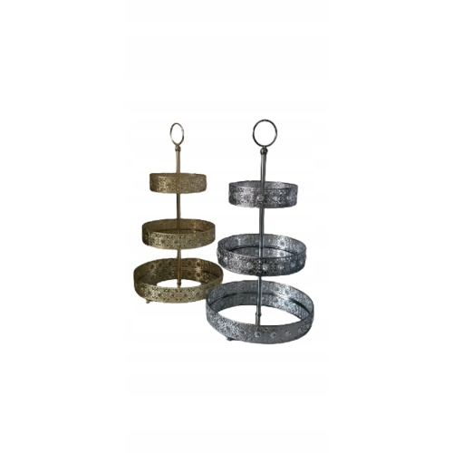 PIĘKNA TACA PATERA METALOWA KWADRATOWA GLAMOUR ZŁOTA WZÓR 15x15cm