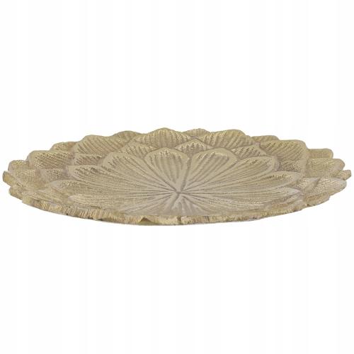 PIĘKNA TACA PATERA METALOWA KWADRATOWA GLAMOUR ZŁOTA WZÓR 15x15cm