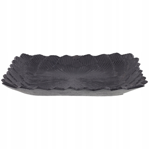 PIĘKNA TACA PATERA METALOWA KWADRATOWA GLAMOUR ZŁOTA WZÓR 15x15cm