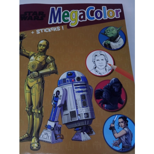 KOLOROWANKA DISNEY MEGA COLOR GWIEZDNE WOJNY STAR WARS KYLO HAN-SOLO YODA