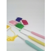 SZYDEŁKA DecoTime ZESTAW 3 SZTUKI RÓŻNE ROZMIARY Z RĄCZKĄ SILIKONOWĄ 2-3 mm
