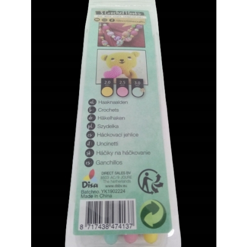SZYDEŁKA DecoTime ZESTAW 3 SZTUKI RÓŻNE ROZMIARY Z RĄCZKĄ SILIKONOWĄ 2-3 mm