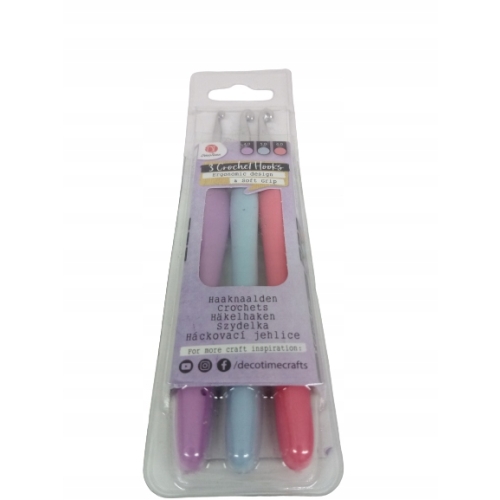 SZYDEŁKA DecoTime ZESTAW 3 SZTUKI RÓŻNE ROZMIARY Z RĄCZKĄ SILIKONOWĄ 2-3 mm