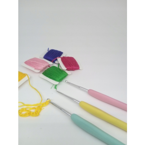SZYDEŁKA DecoTime ZESTAW 3 SZTUKI RÓŻNE ROZMIARY Z RĄCZKĄ SILIKONOWĄ 2-3 mm