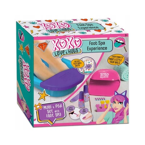 ZESTAW SPA MANICURE PEDICURE DLA DZIEWCZYNKI XOXO Foot Spa Prezent